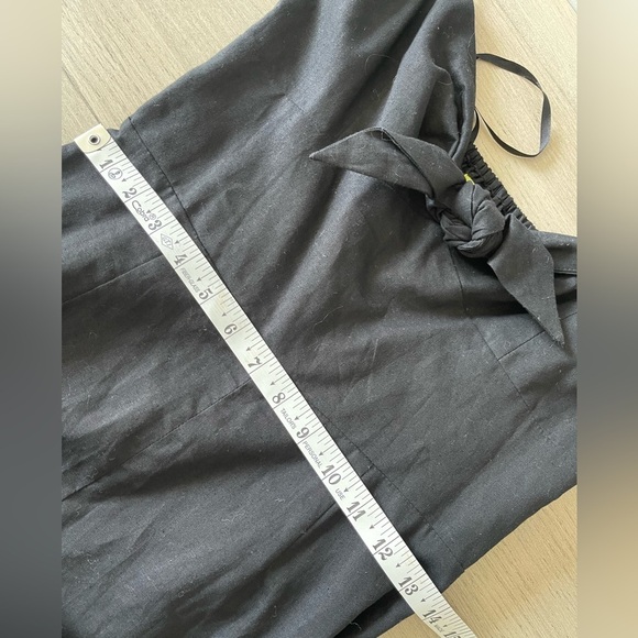 Gianni Bini | Tie Front Linen Blend Smocked Kat Wide Leg Jumpsuit - Picture 9 of 9